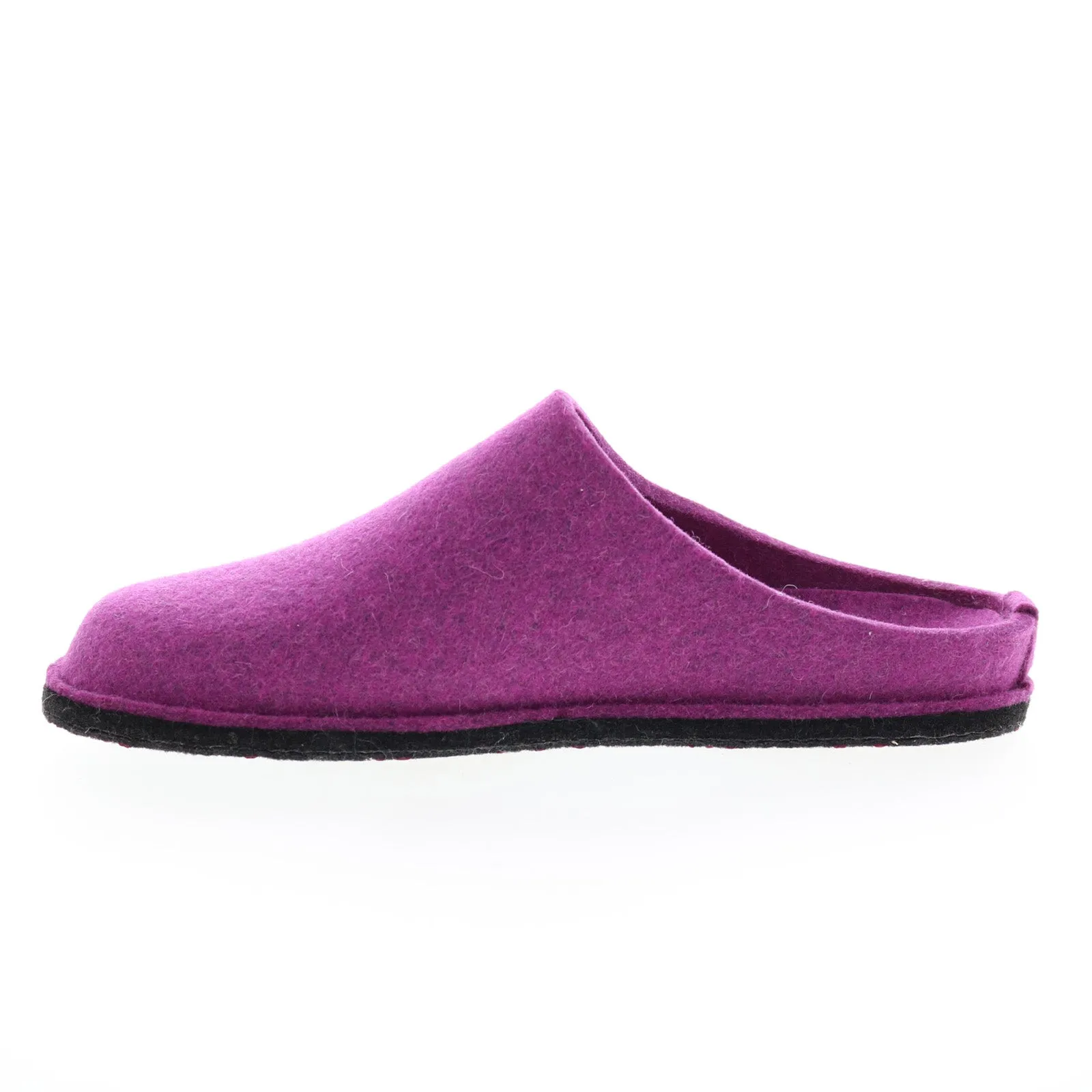Haflinger Soft 311010-101H Womens Purple Canvas Slip On Clogs Slippers Shoes