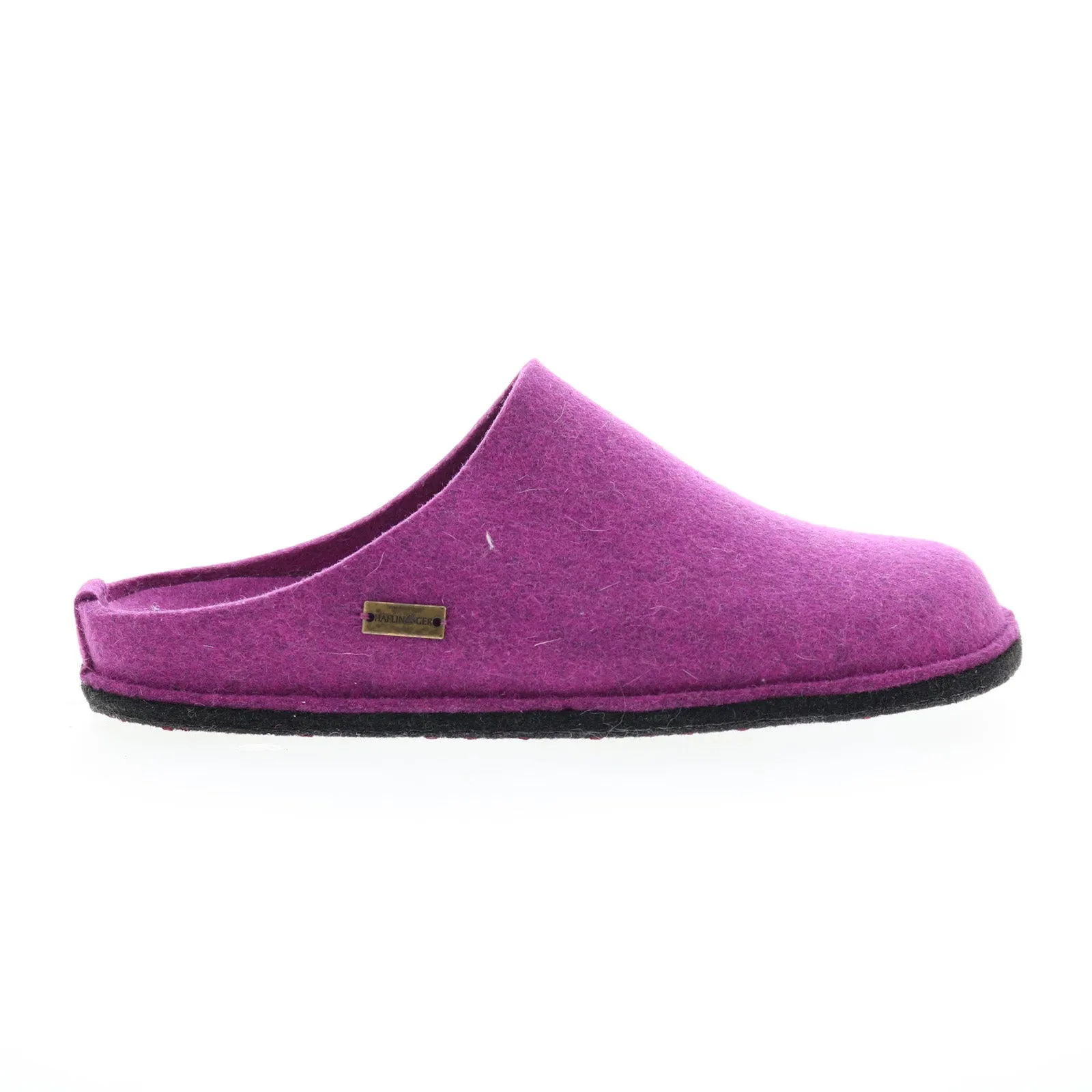 Haflinger Soft 311010-101H Womens Purple Canvas Slip On Clogs Slippers Shoes