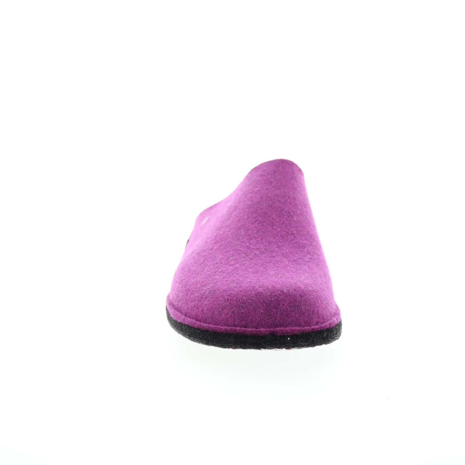 Haflinger Soft 311010-101H Womens Purple Canvas Slip On Clogs Slippers Shoes