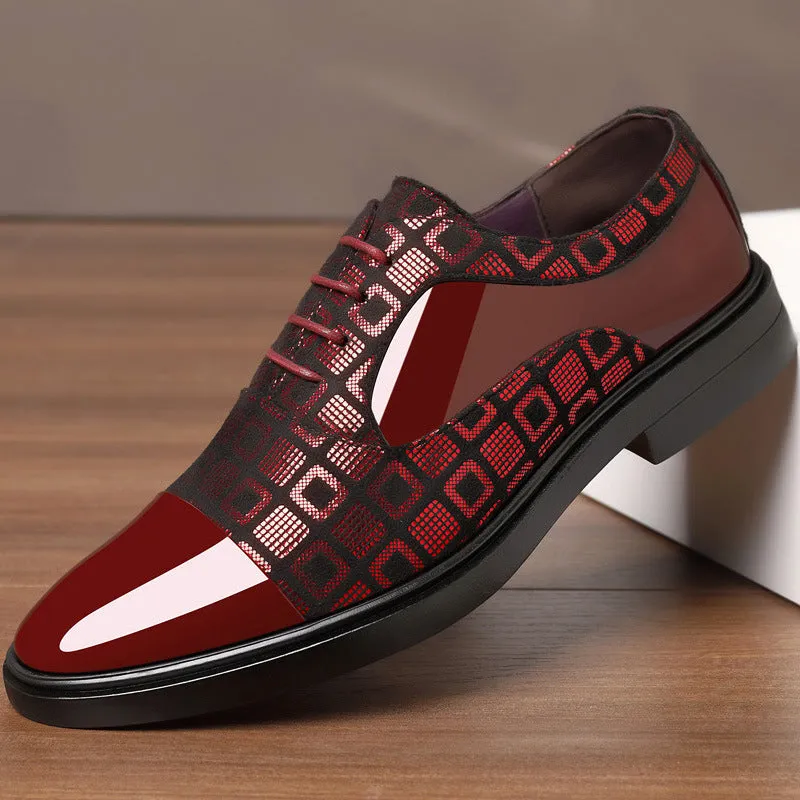 Harrison - Men’s Oxford Shoes - Patent Leather - Closed Lace - Elegant Formal Wear
