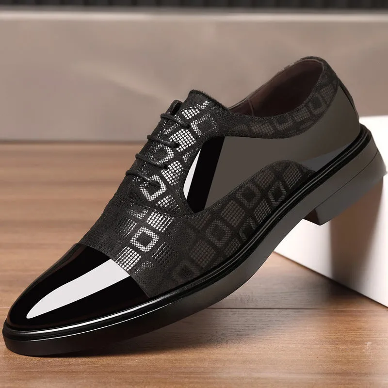 Harrison - Men’s Oxford Shoes - Patent Leather - Closed Lace - Elegant Formal Wear
