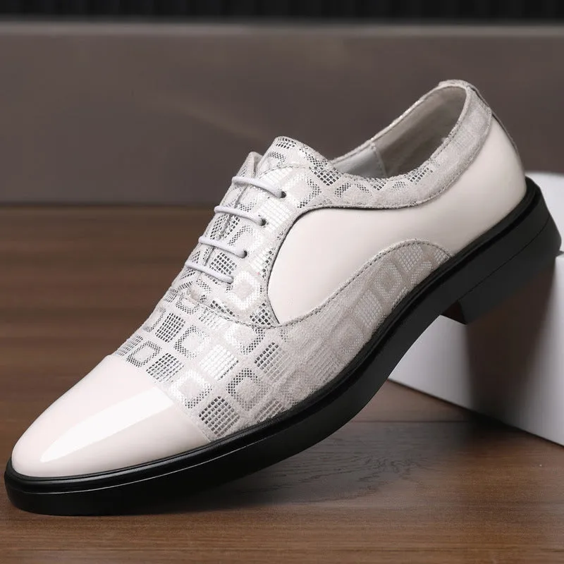 Harrison - Men’s Oxford Shoes - Patent Leather - Closed Lace - Elegant Formal Wear