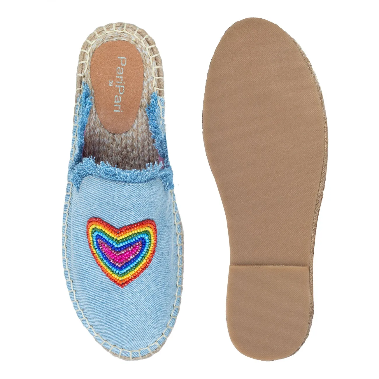HeartBeat Espadrilles Light denim Platforms
