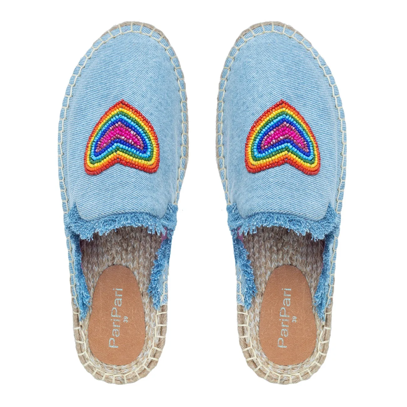 HeartBeat Espadrilles Light denim Platforms
