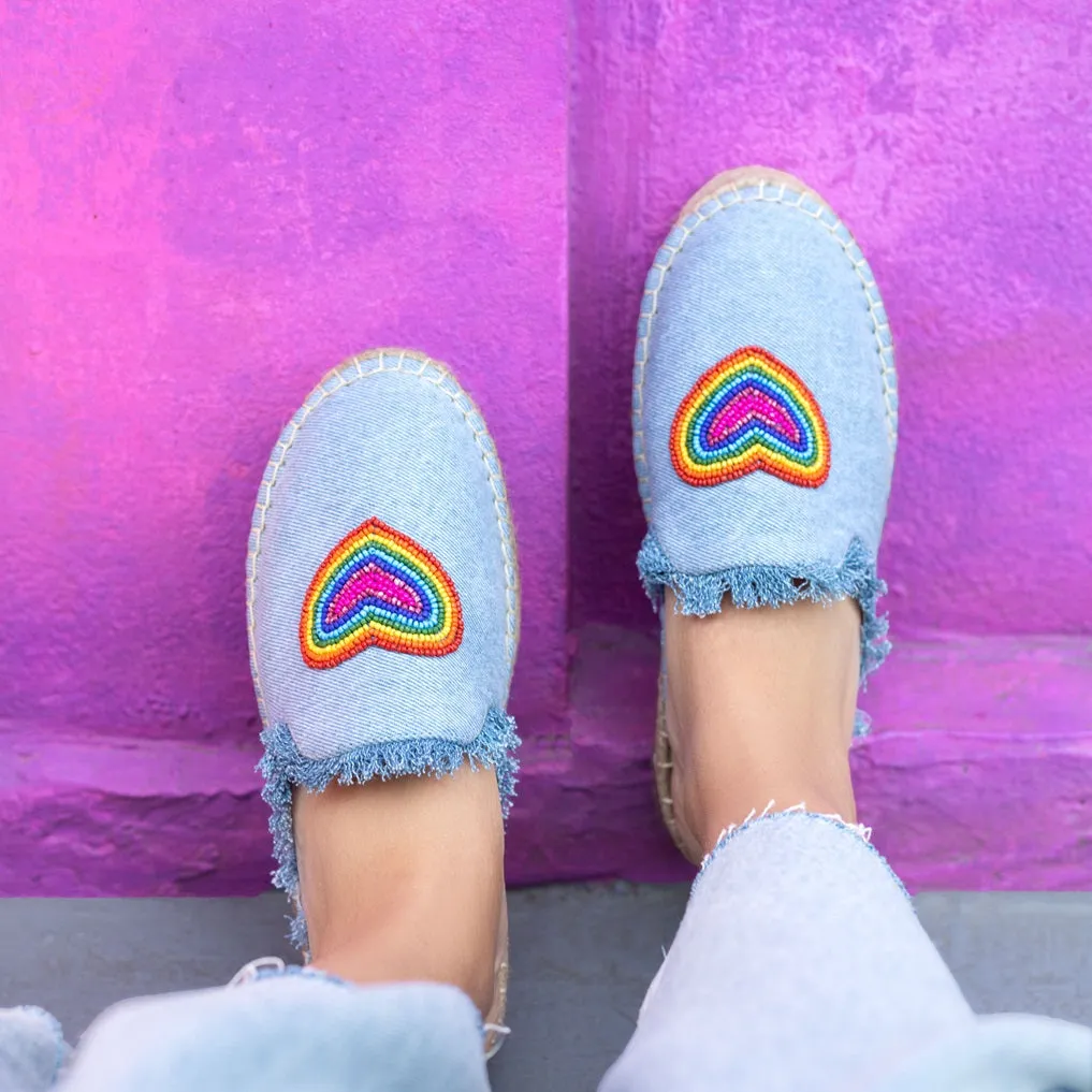 HeartBeat Espadrilles Light denim Platforms