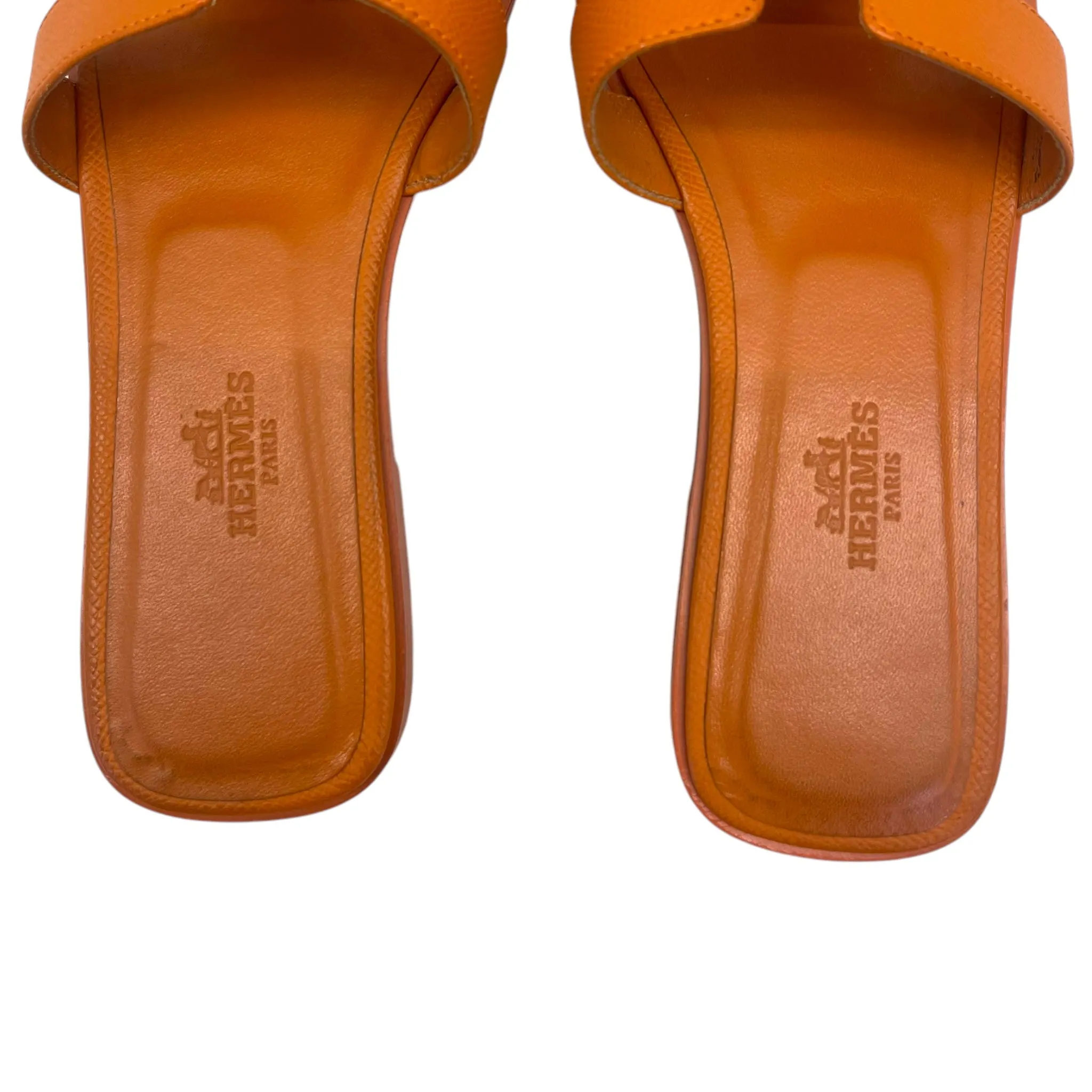 Hermès Orange Oran Sandals EU 38