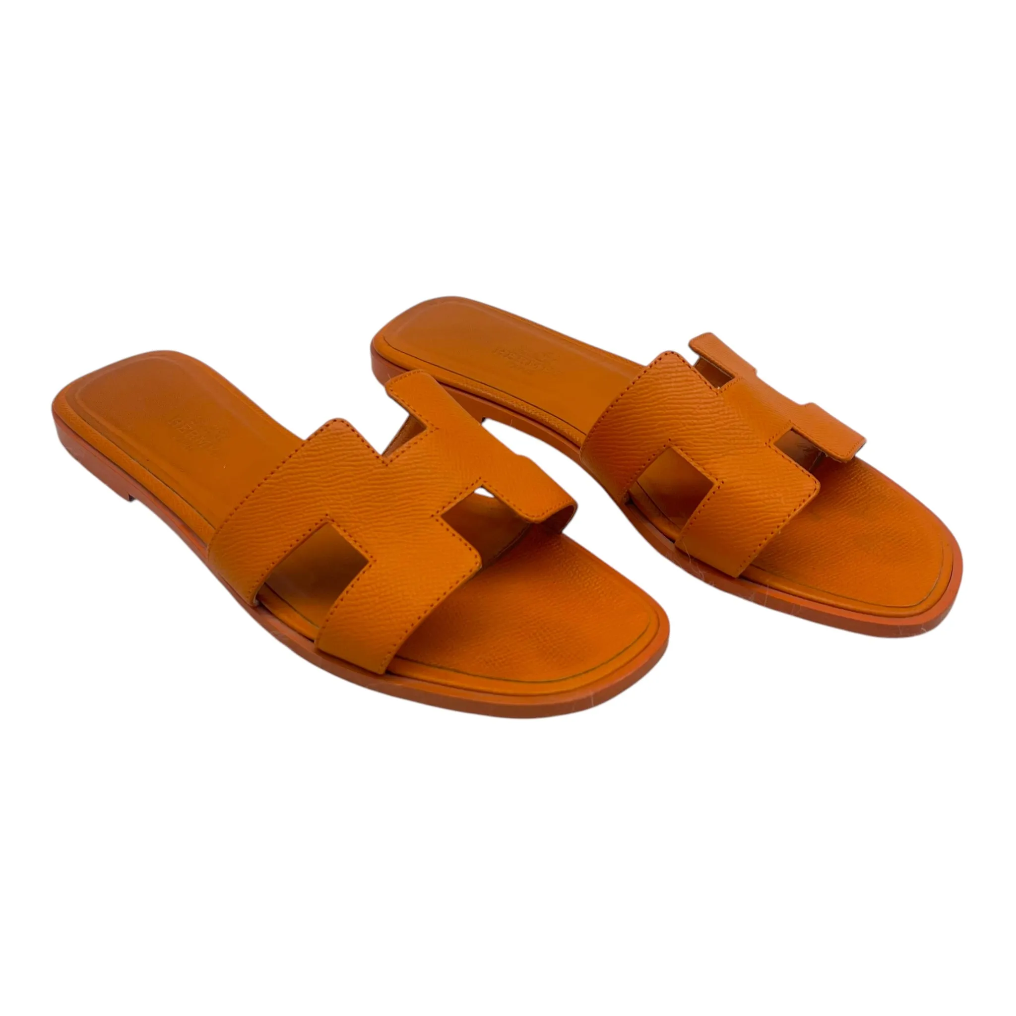 Hermès Orange Oran Sandals EU 38