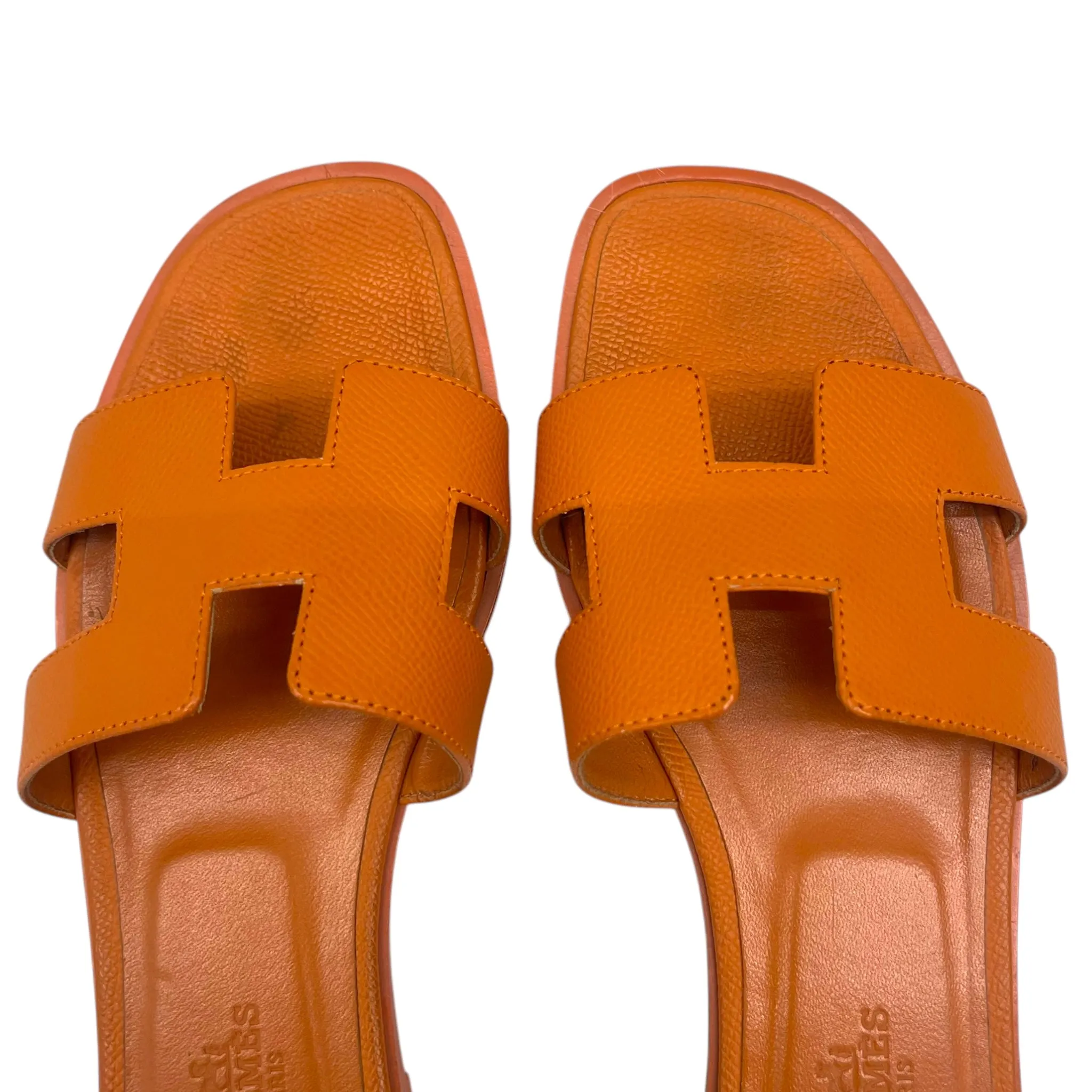 Hermès Orange Oran Sandals EU 38