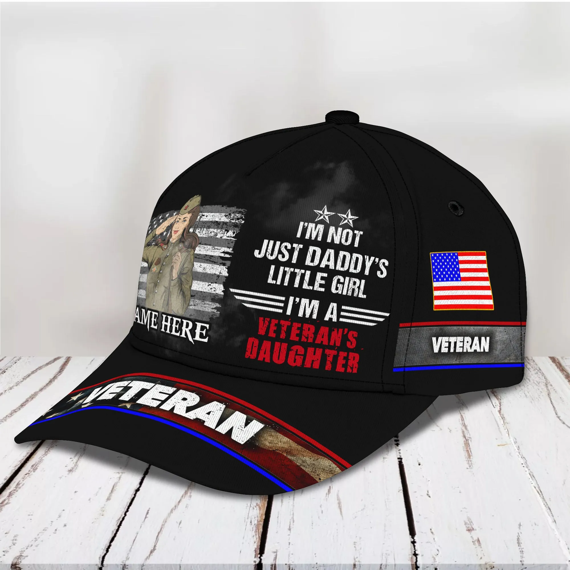 I'm A Girl Veteran - Personalized Name Cap11 - ATM2K