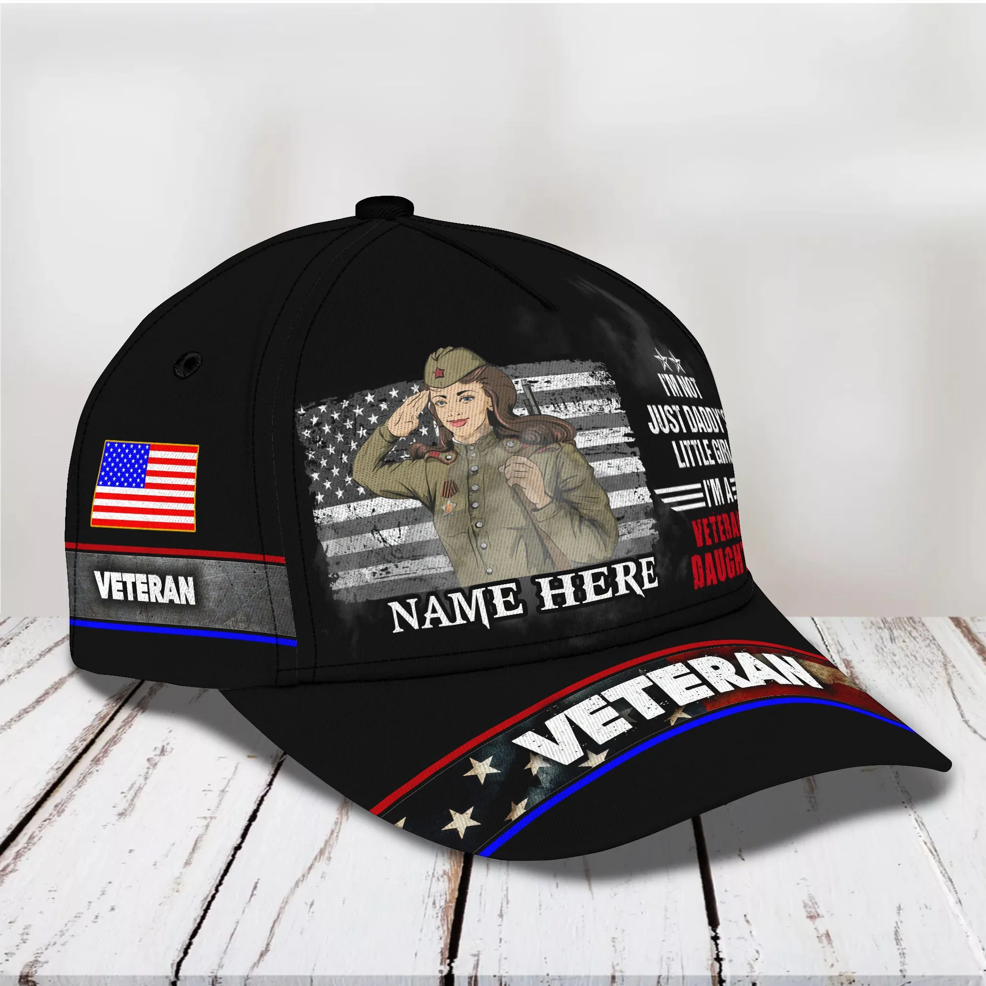 I'm A Girl Veteran - Personalized Name Cap11 - ATM2K