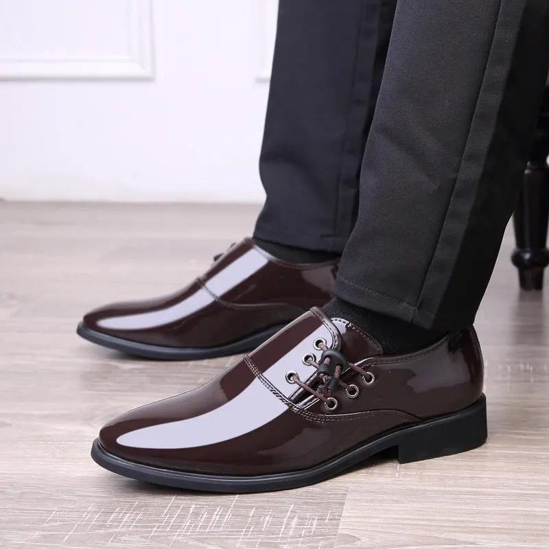 Kevin – Elegant Patent Vegan Leather Men's Shoes