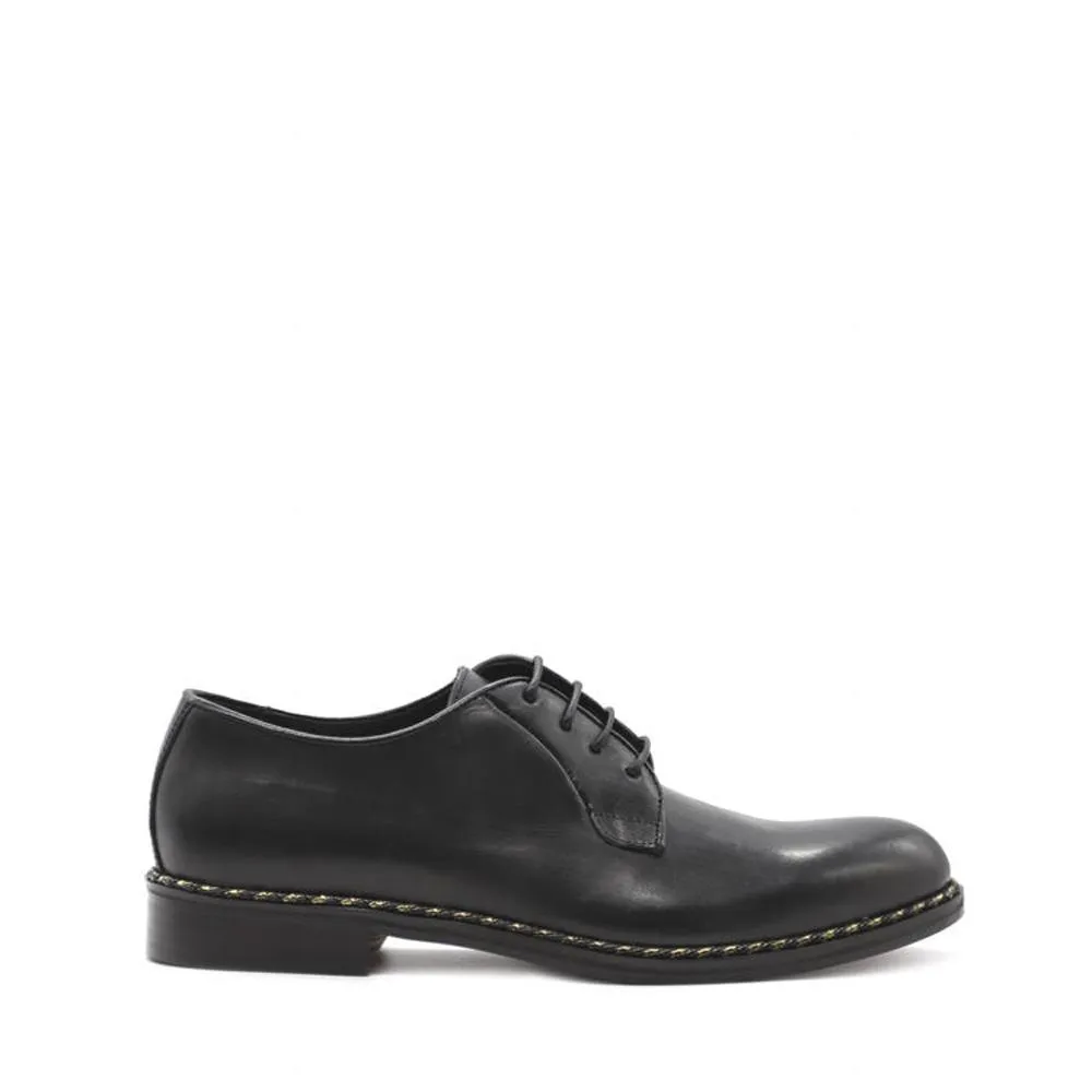 Lace up | Smooth Black Leather