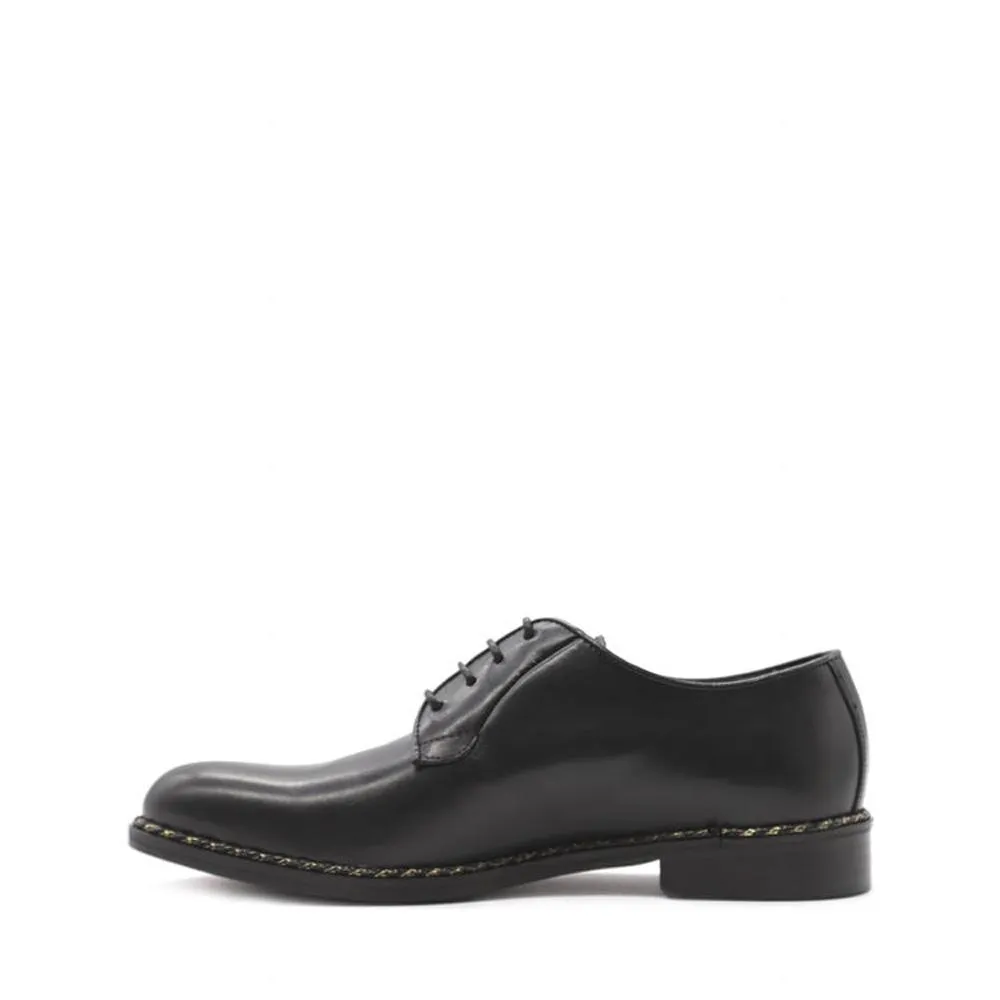 Lace up | Smooth Black Leather