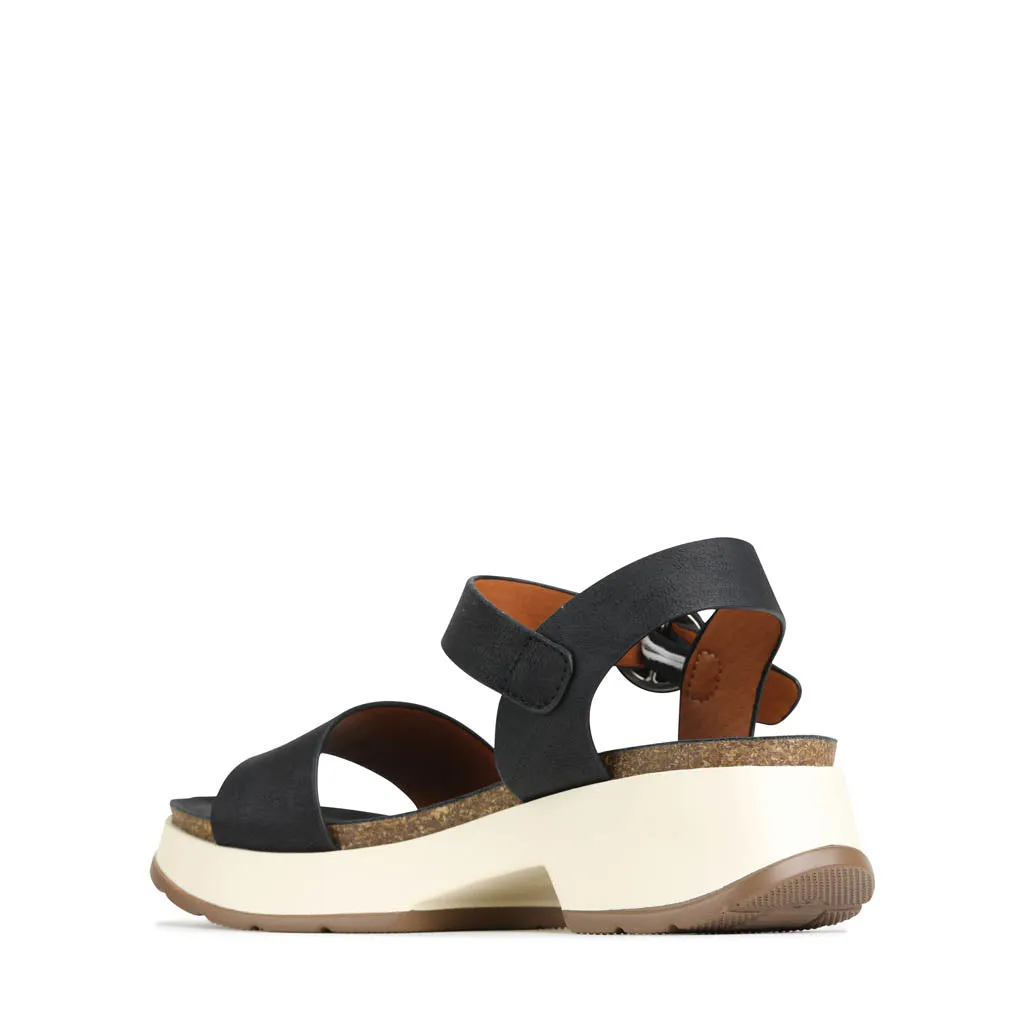 LAIS ANKLE STRAP WEDGE SANDALS