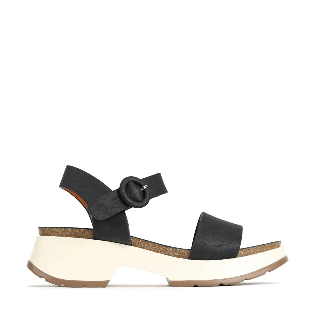 LAIS ANKLE STRAP WEDGE SANDALS