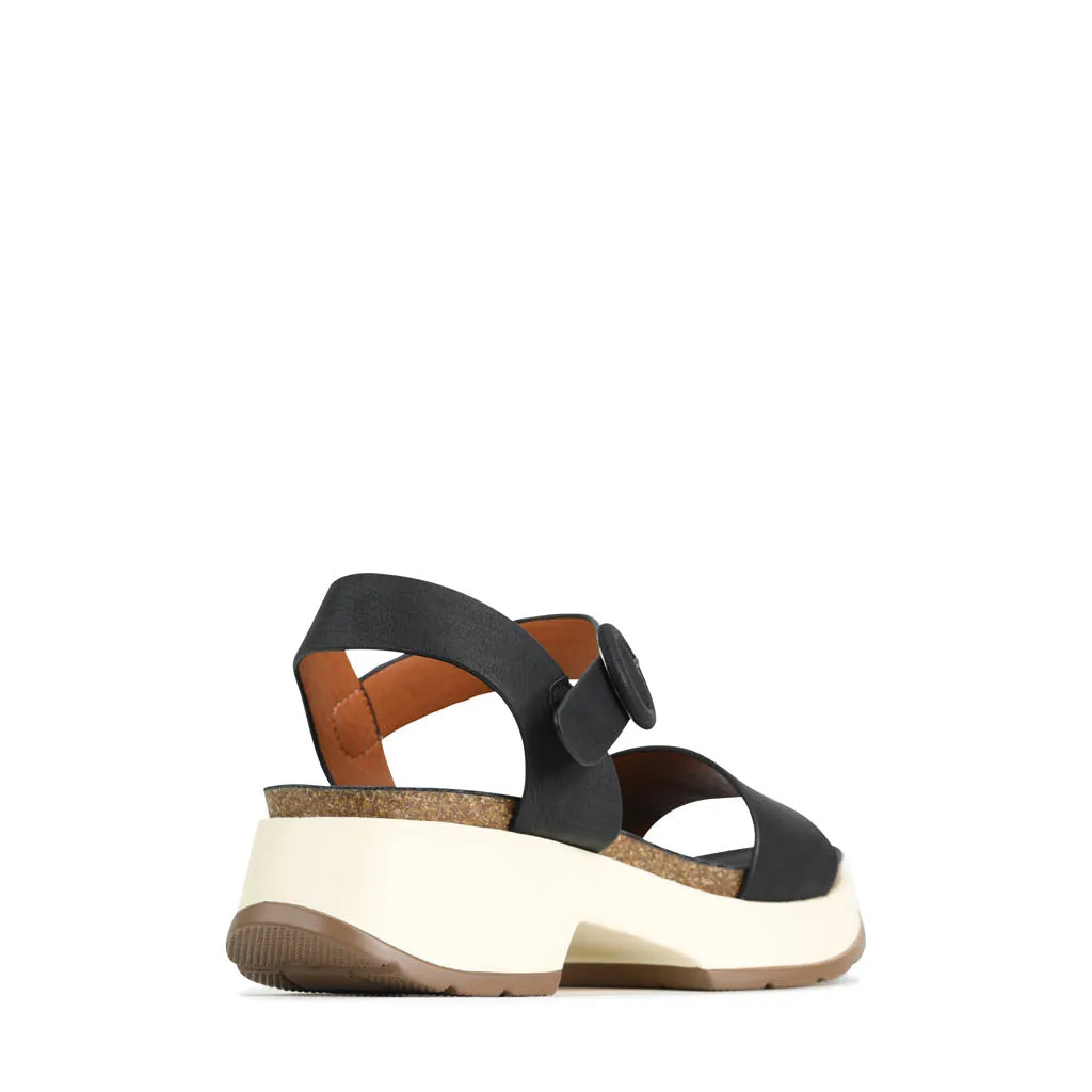 LAIS ANKLE STRAP WEDGE SANDALS