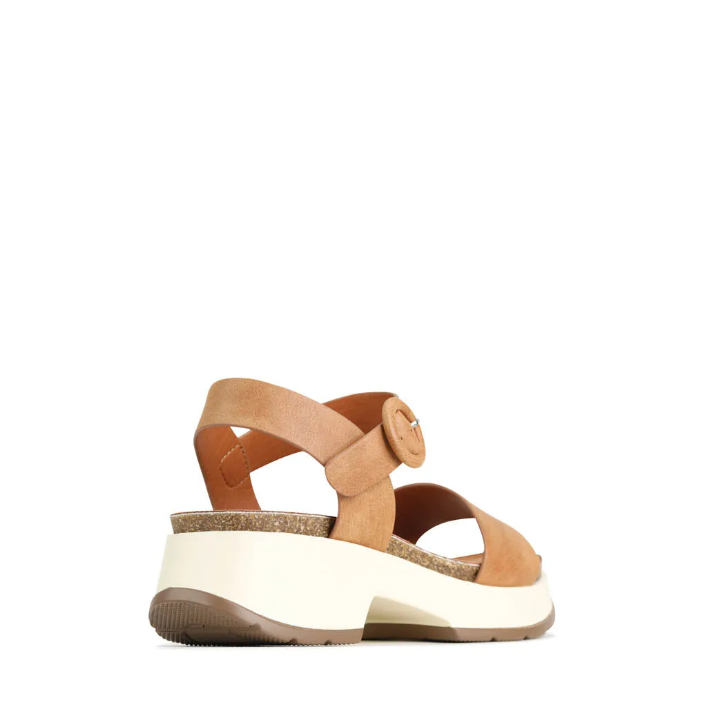 LAIS ANKLE STRAP WEDGE SANDALS
