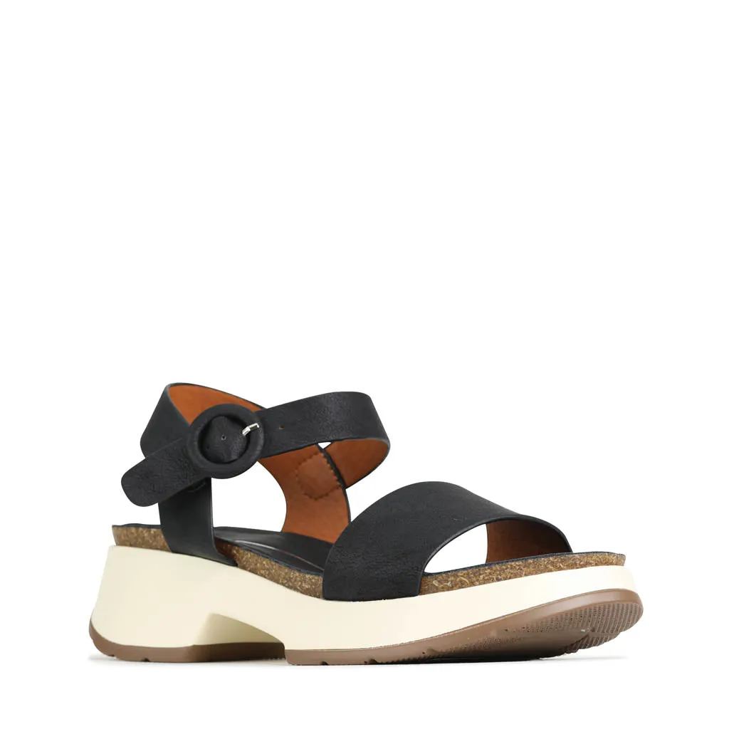 LAIS ANKLE STRAP WEDGE SANDALS