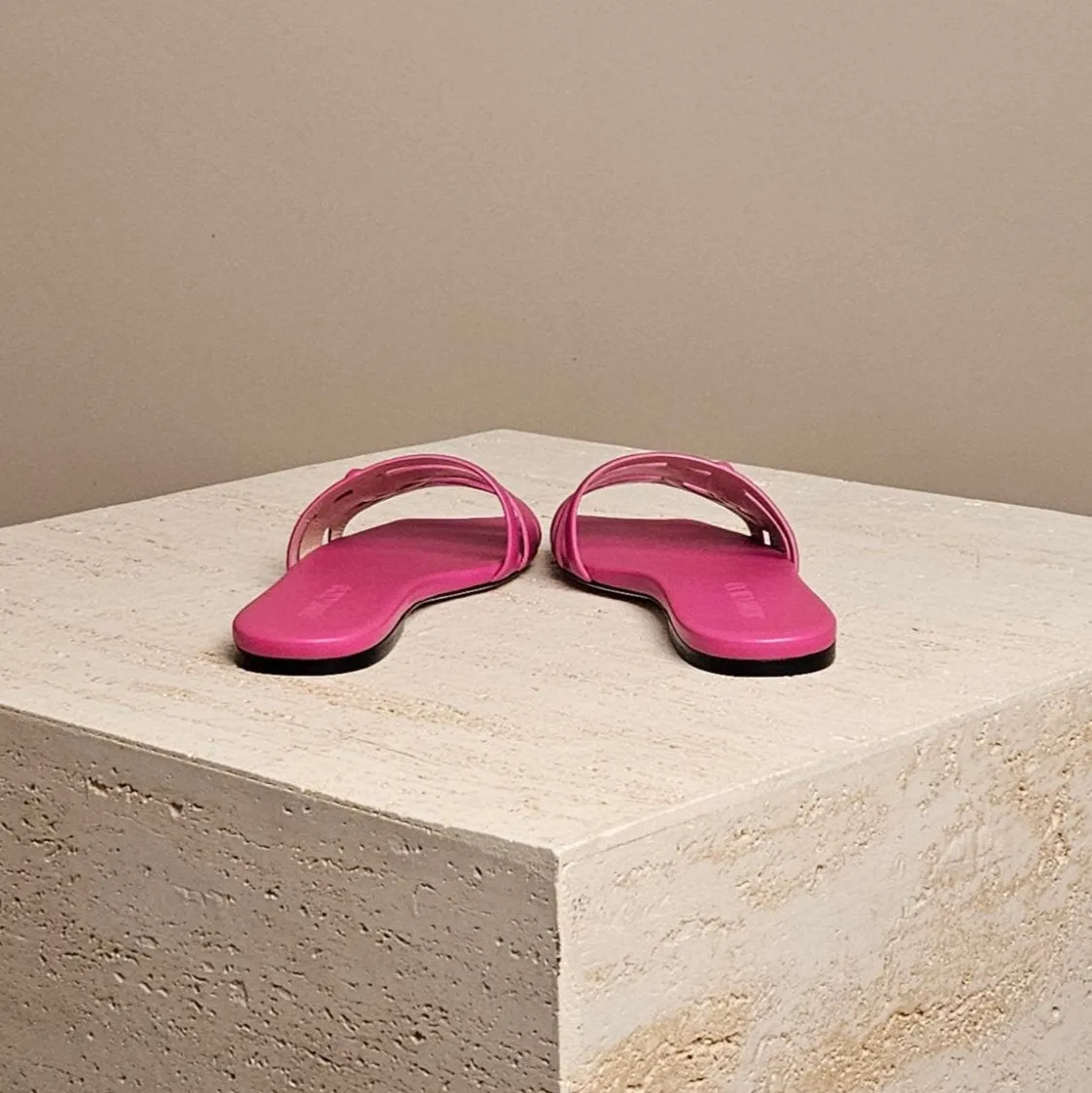 Laran Flat Fuchsia Leather