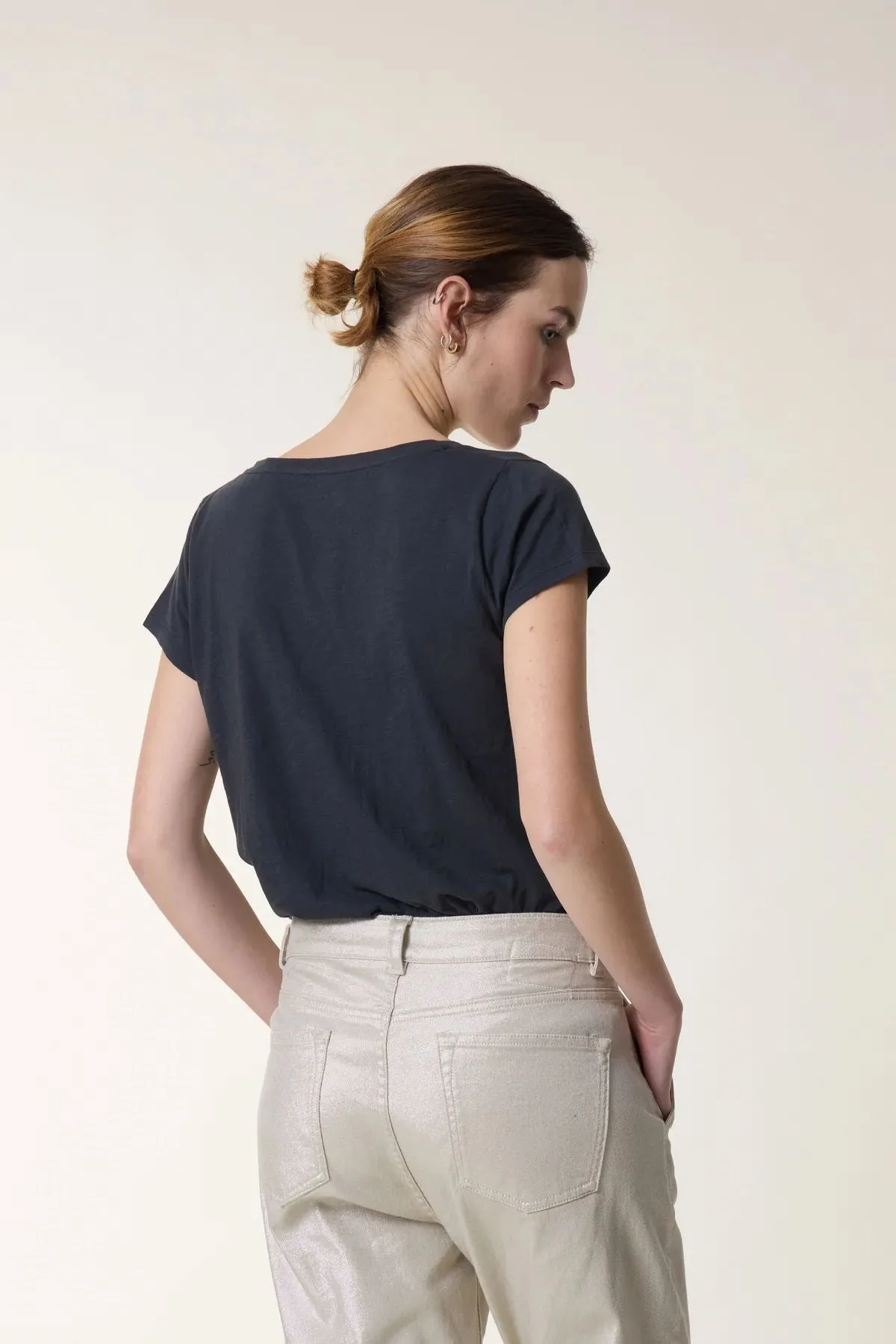LEON & HARPER Tonton Snaake T-shirt - Carbone