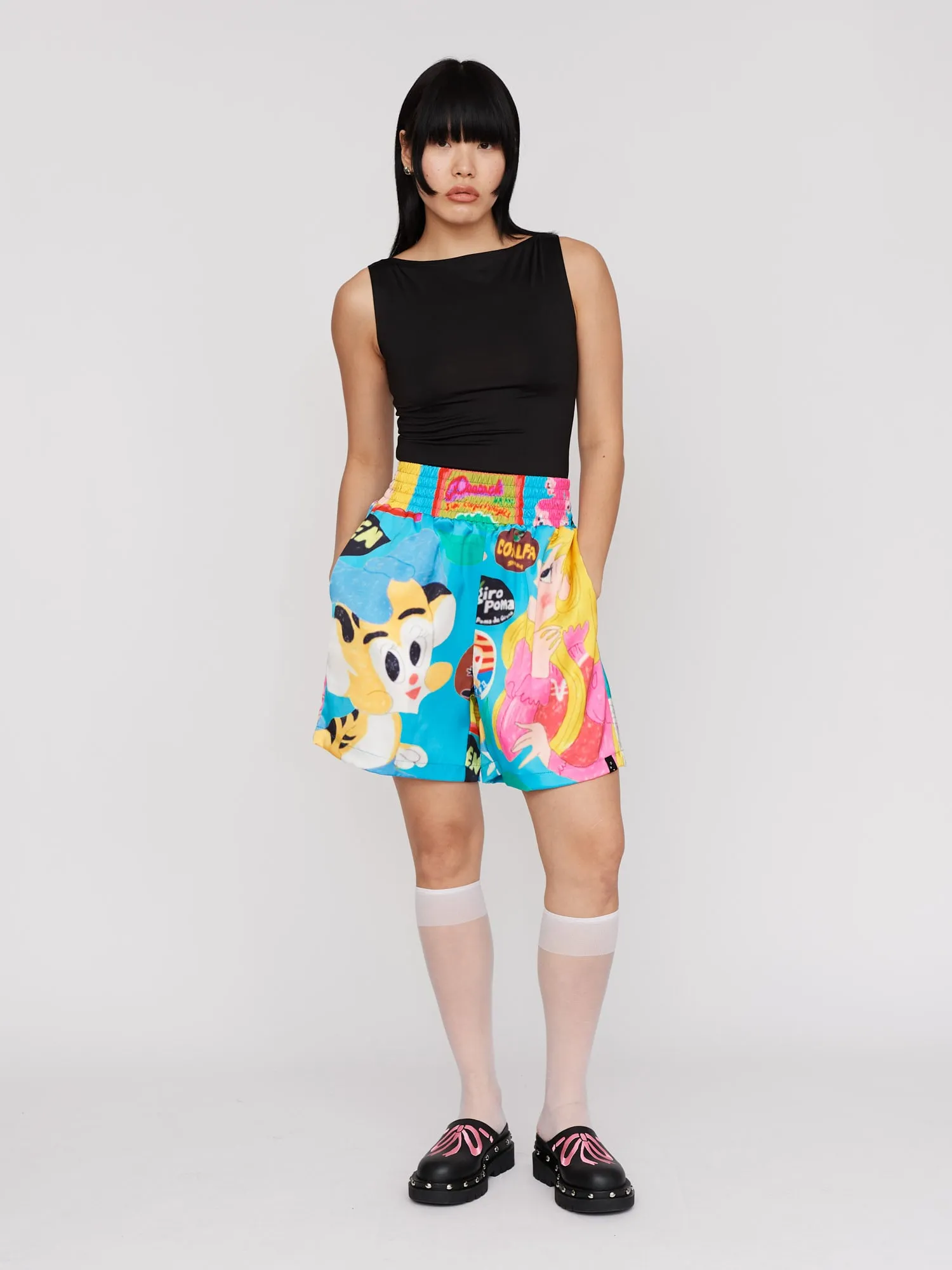 LO x Arabella Simpson Shirred Shorts