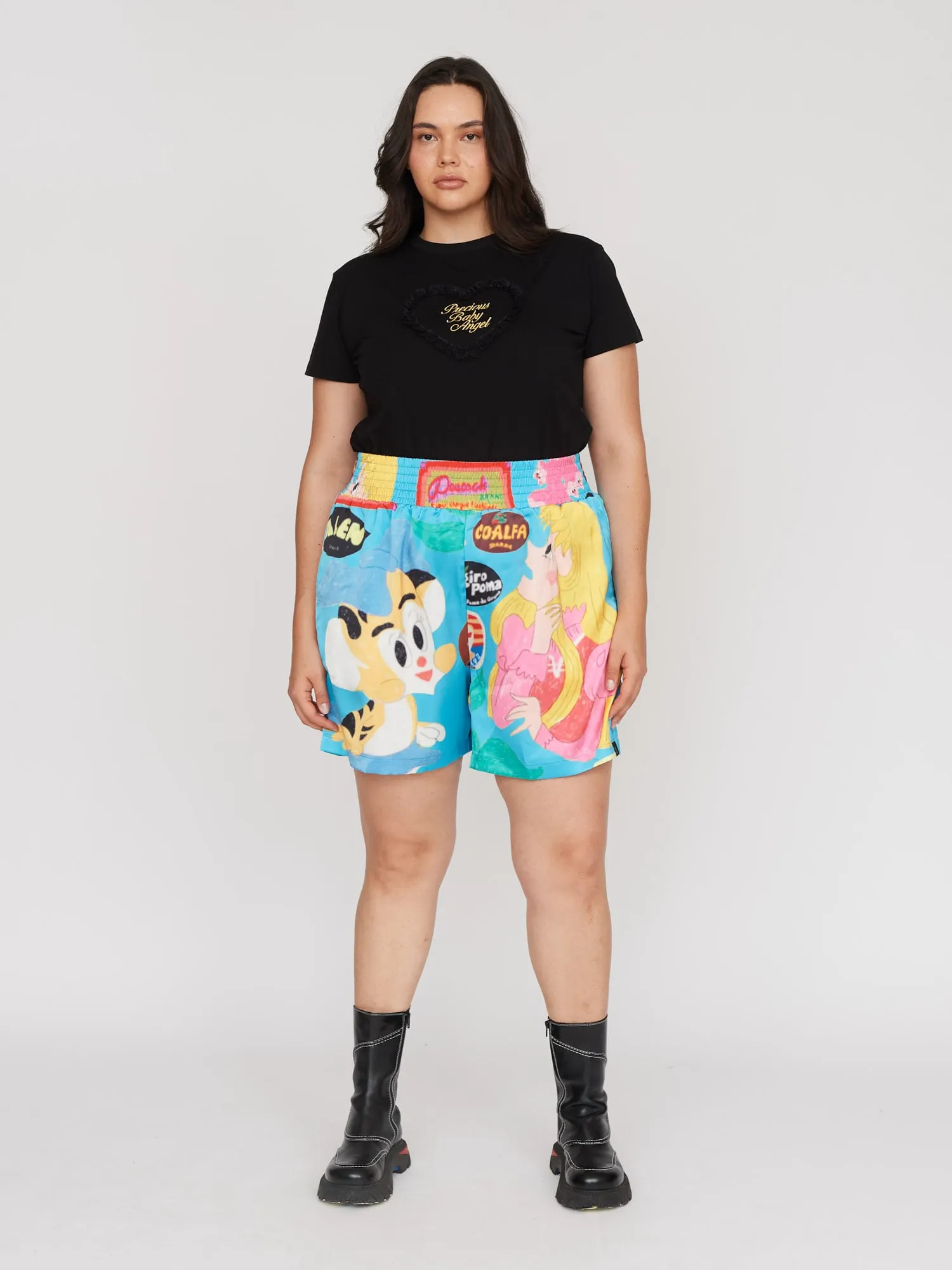 LO x Arabella Simpson Shirred Shorts