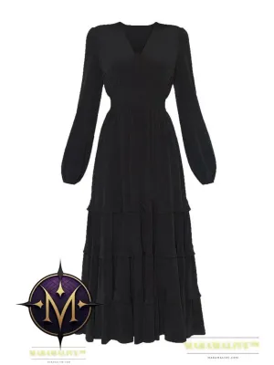 Long Black Dress Vintage fASHION