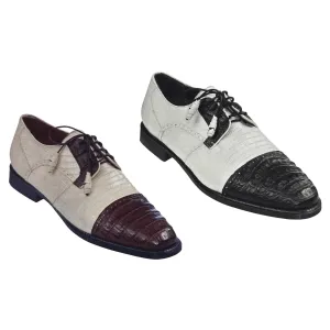 Los Altos Lizard / Crocodile Cap Toe Derby Dress Shoes