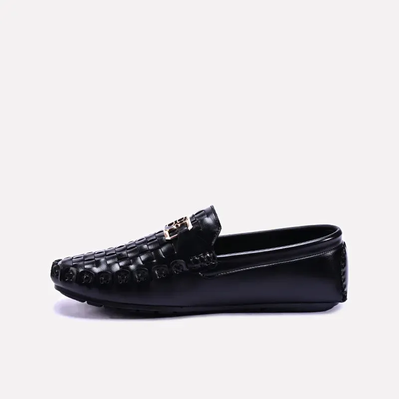 Loxley Black Woven Loafers 0130882