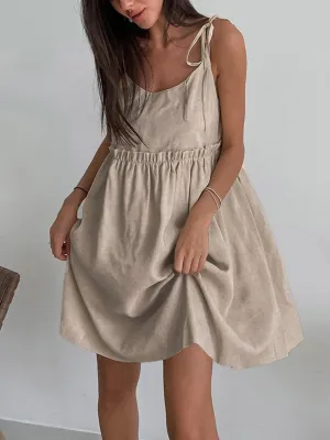 Maica Preppy Sleeveless Mini Dress