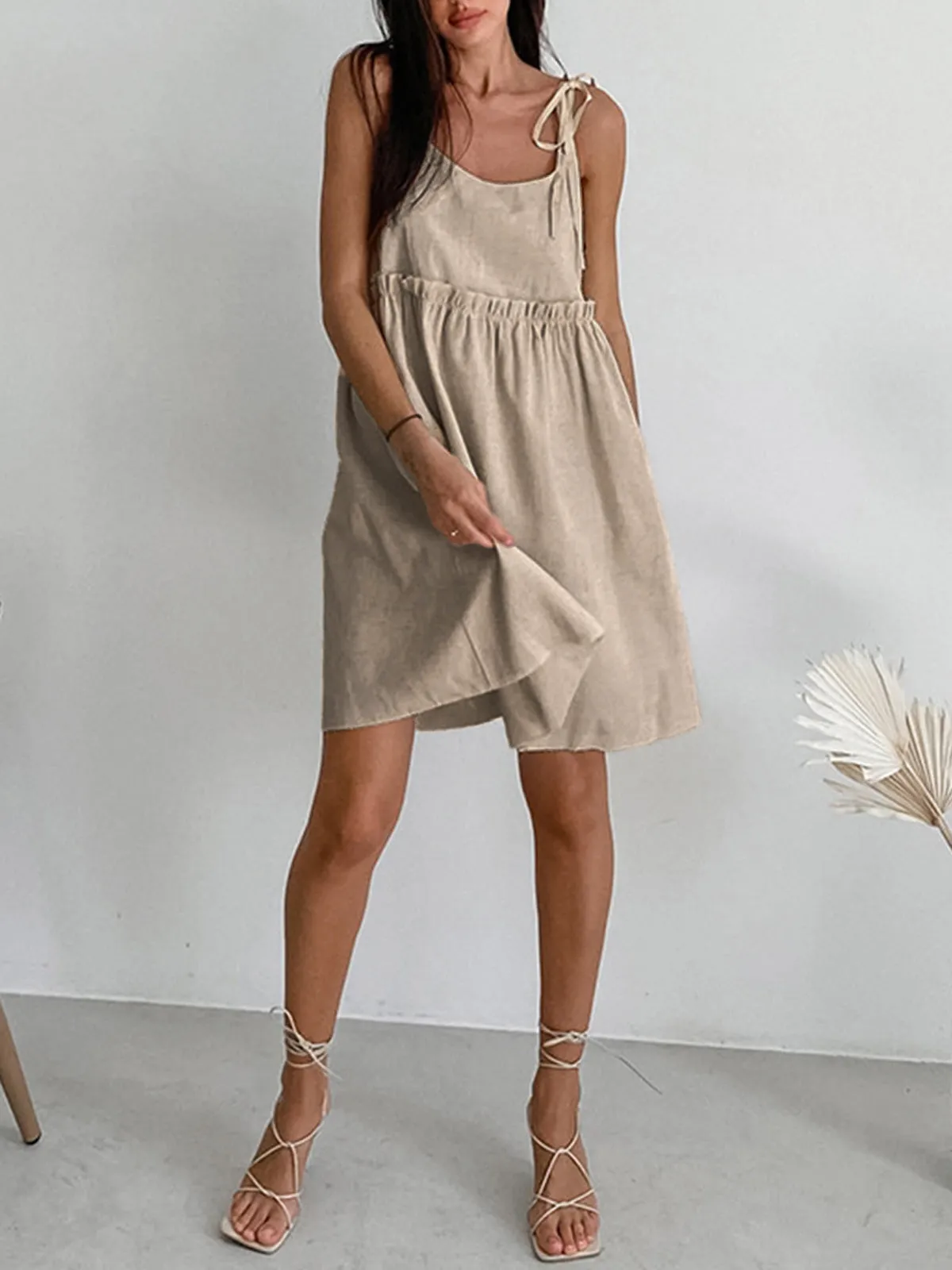 Maica Preppy Sleeveless Mini Dress