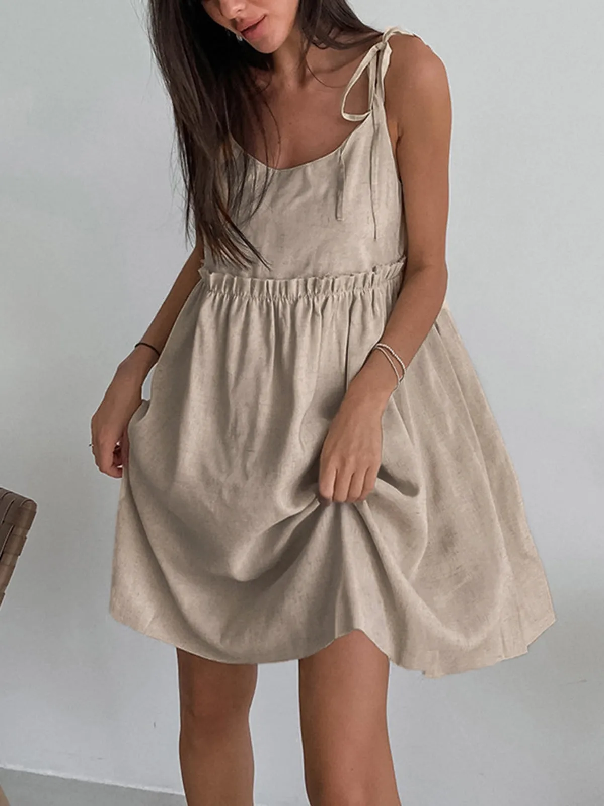 Maica Preppy Sleeveless Mini Dress