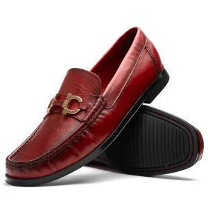 Marco Di Milano Atrani in Red Calf Leather Loafers