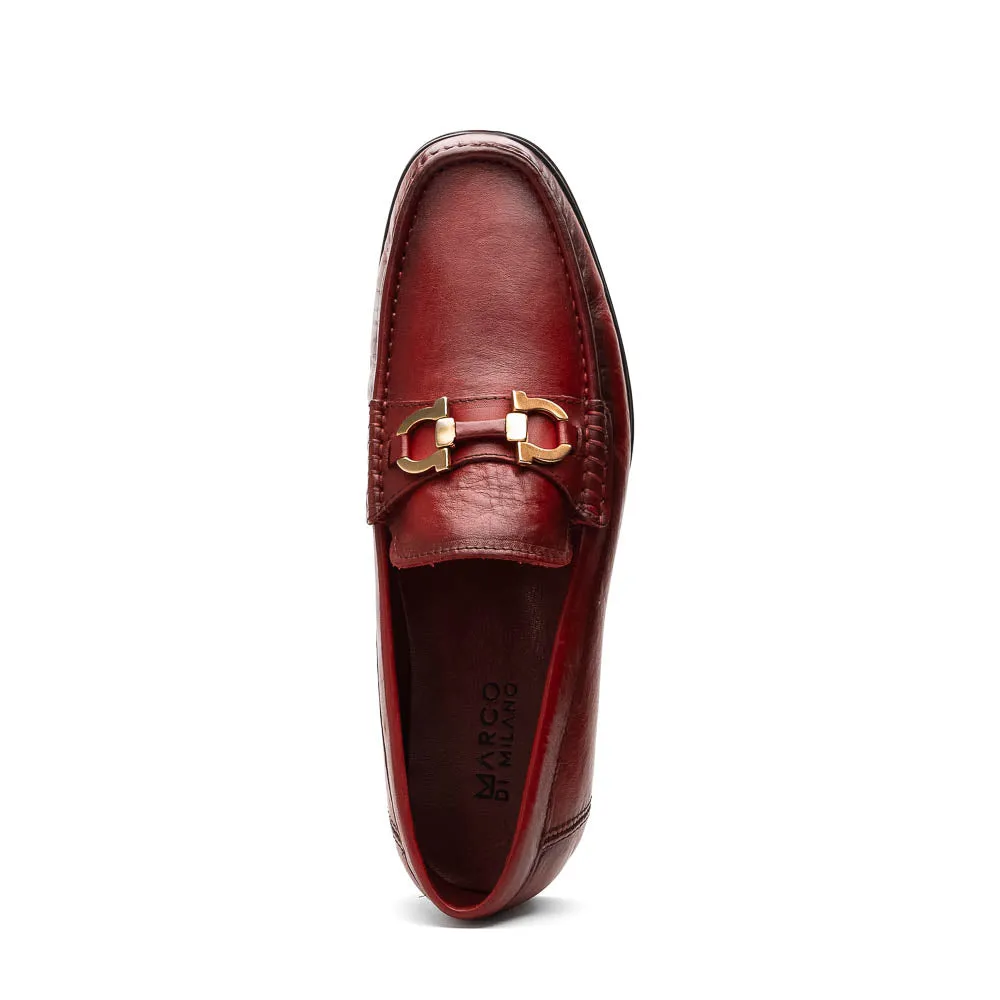 Marco Di Milano Atrani in Red Calf Leather Loafers