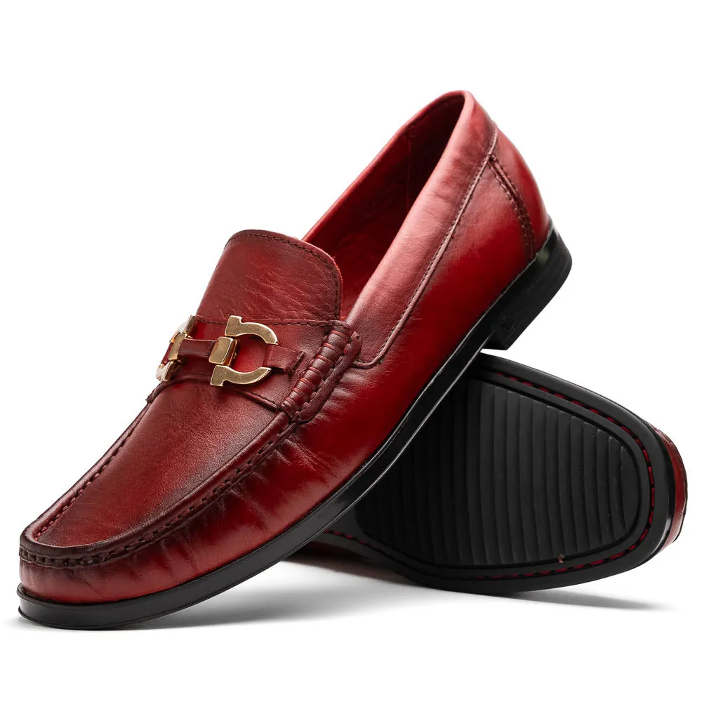 Marco Di Milano Atrani in Red Calf Leather Loafers