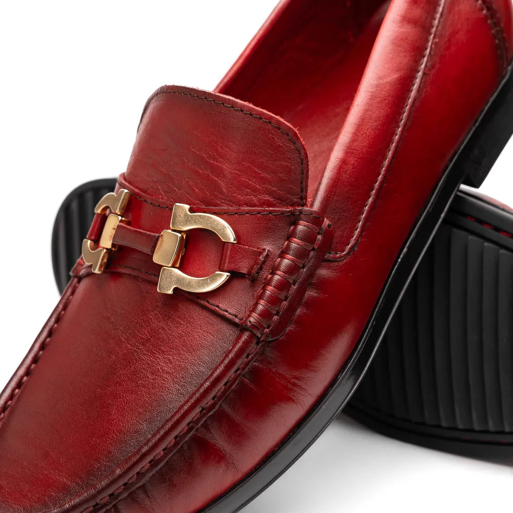 Marco Di Milano Atrani in Red Calf Leather Loafers