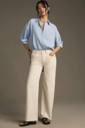 Marli Wide Leg Raw Hem - Parchment