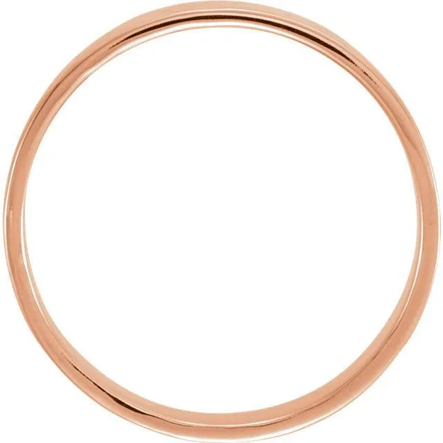 Matthew Flat Band with Hammer Finish Band