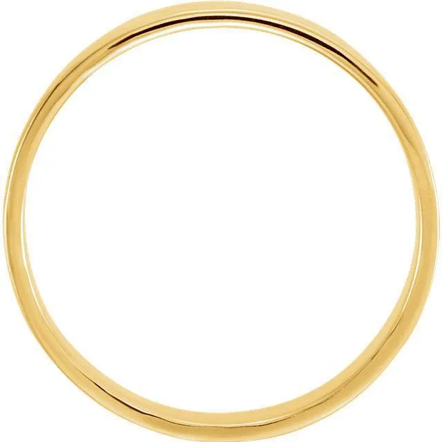 Matthew Flat Band with Hammer Finish Band