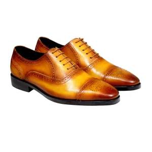 MAURO BROGUES TAN BROWN