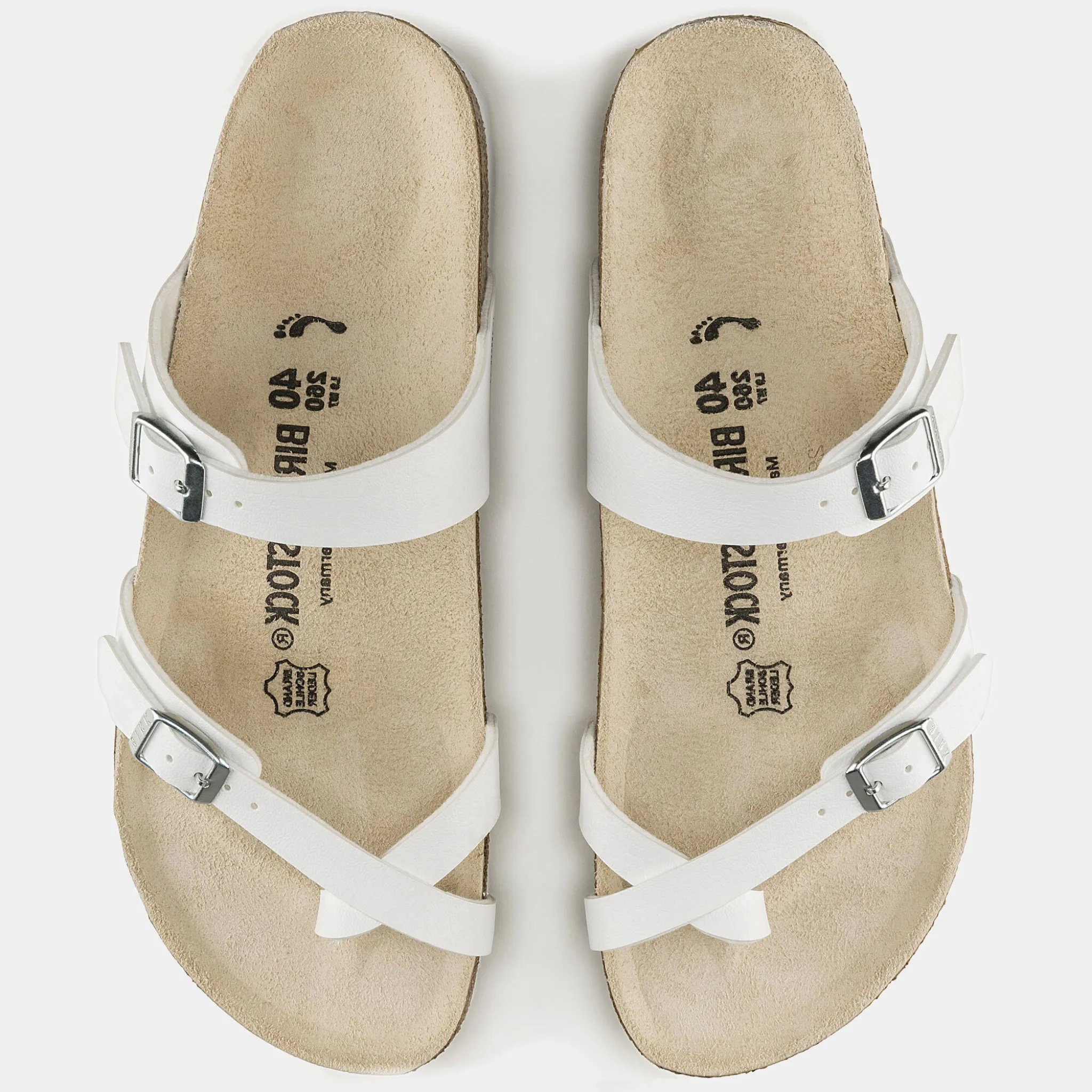 Mayari Birko-Flor White Sandals