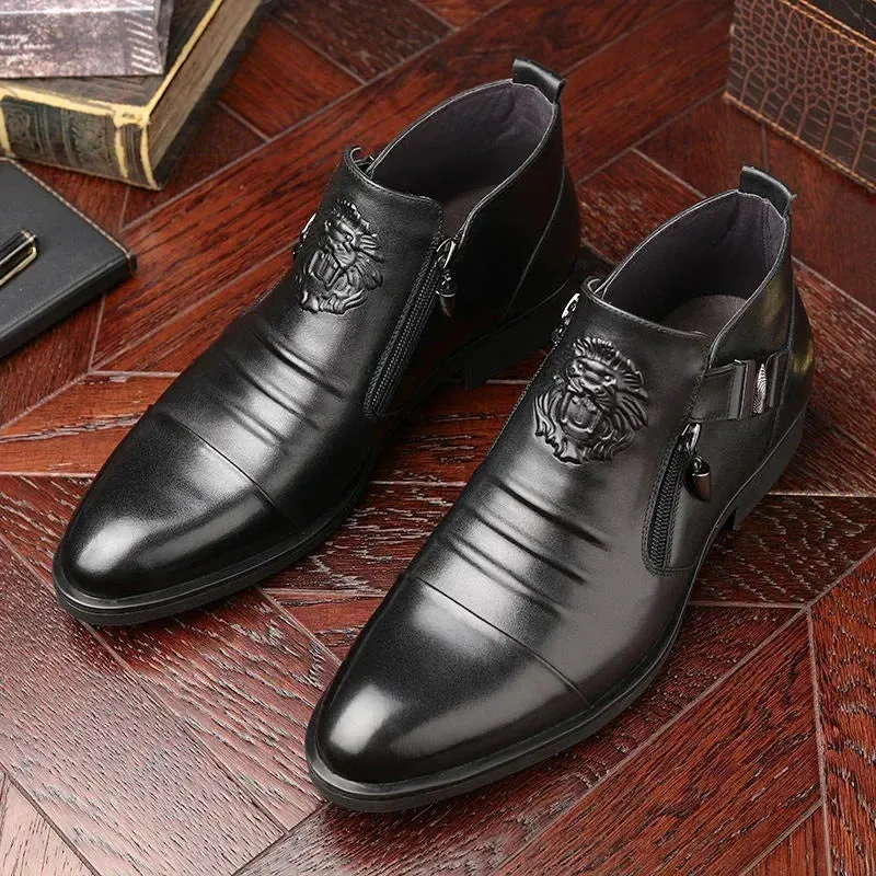 Men's Black Leather Oxford Shoes – Business & Wedding Shoes | Classic Lace-Up Shoes