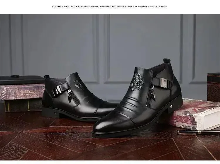 Men's Black Leather Oxford Shoes – Business & Wedding Shoes | Classic Lace-Up Shoes