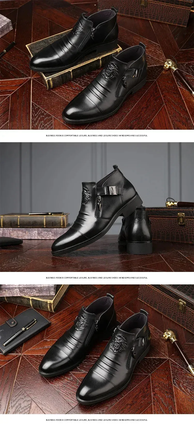 Men's Black Leather Oxford Shoes – Business & Wedding Shoes | Classic Lace-Up Shoes