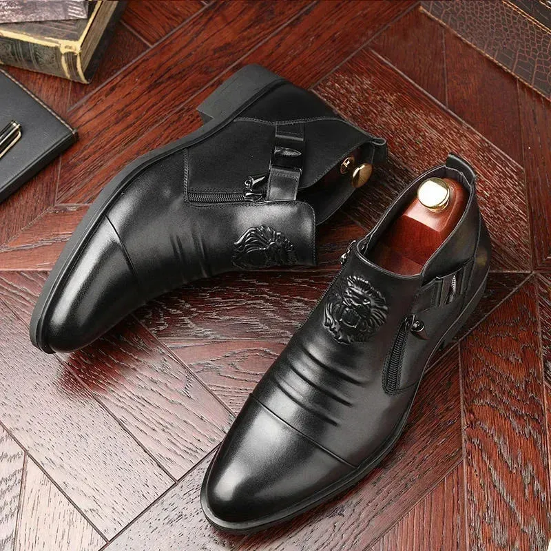 Men's Black Leather Oxford Shoes – Business & Wedding Shoes | Classic Lace-Up Shoes