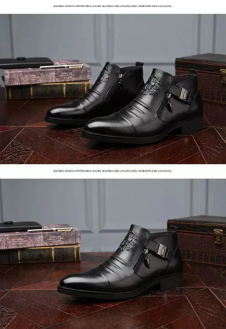Men's Black Leather Oxford Shoes – Business & Wedding Shoes | Classic Lace-Up Shoes