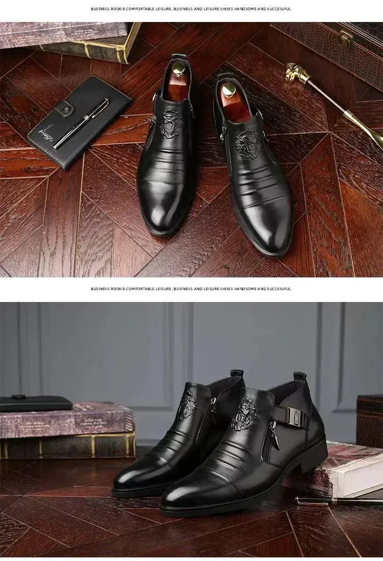 Men's Black Leather Oxford Shoes – Business & Wedding Shoes | Classic Lace-Up Shoes