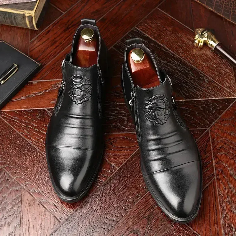 Men's Black Leather Oxford Shoes – Business & Wedding Shoes | Classic Lace-Up Shoes