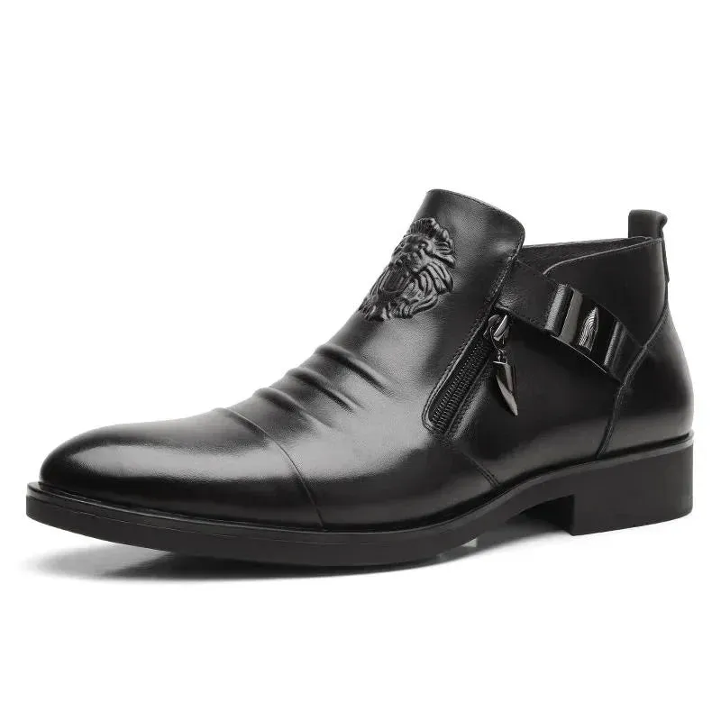 Men's Black Leather Oxford Shoes – Business & Wedding Shoes | Classic Lace-Up Shoes