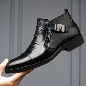 Men's Black Leather Oxford Shoes – Business & Wedding Shoes | Classic Lace-Up Shoes
